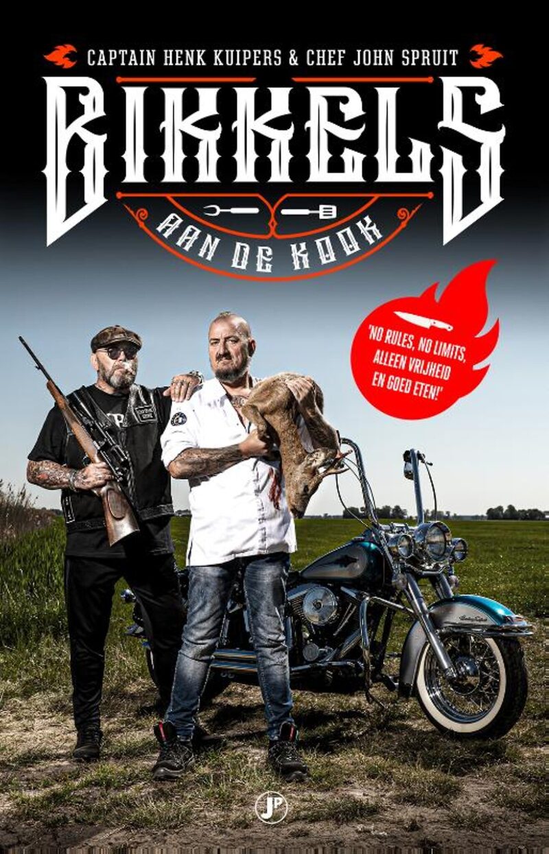 Omslag van Bikkels aan de kook, het kookboek van Captain Henk Kuipers en chef John Spruit